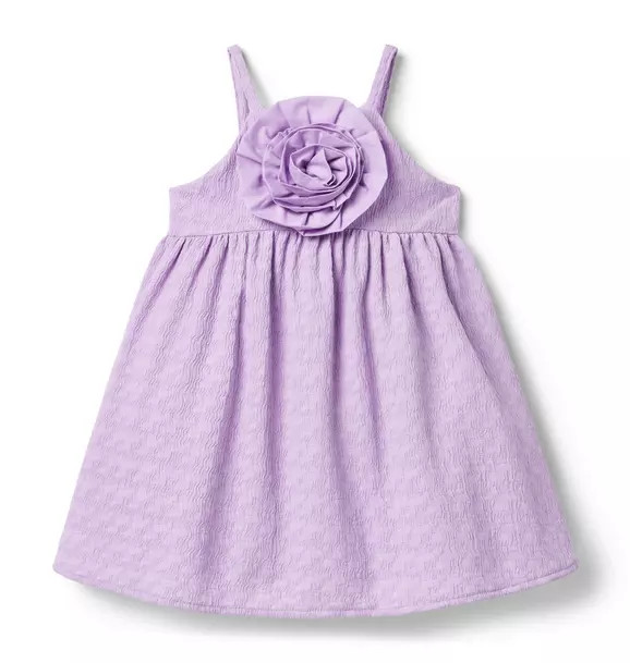 Rosette Plisse Dress | Janie and Jack