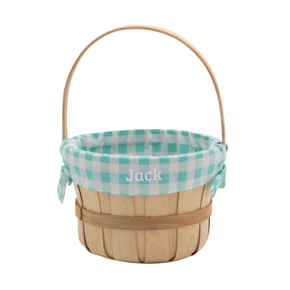 Personalized Blue Gingham Easter Basket | Oriental Trading Company