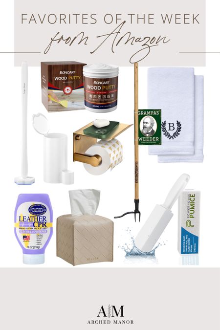 Weekly favorites 

Home  home finds  bathroom  home favorites  monogram towel  cleaning supplies  spring cleaning  amazon  amazon home  arched manor  

#LTKhome
