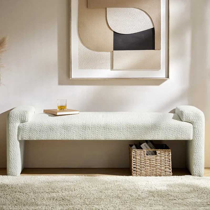 Arlesia 58.5'' W Modern Upholstered Accent Bench | Wayfair North America