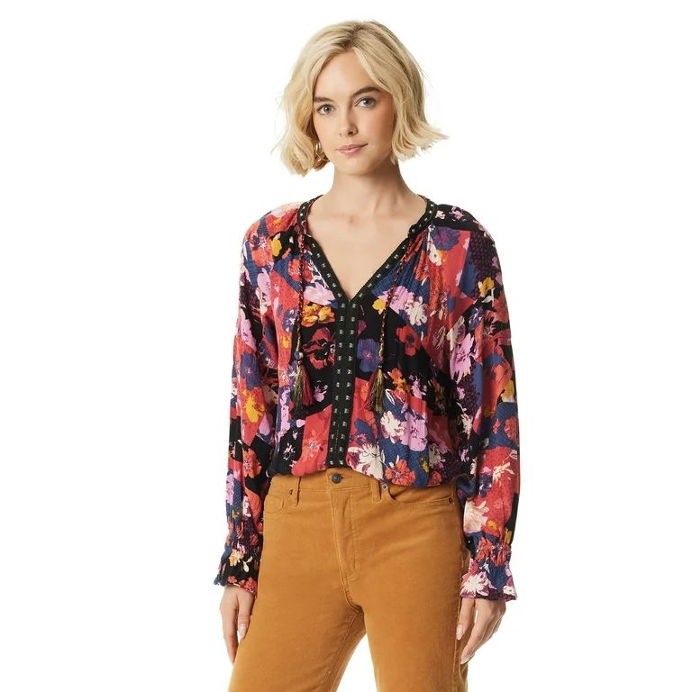 Jessica Simpson Women's and Women's Plus  Tifany Embellished Blouse | Walmart (US)