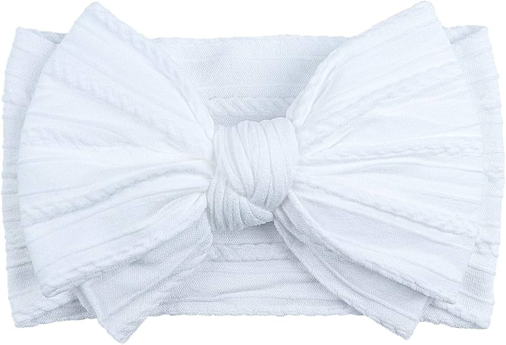 LemonSpace Handmade Baby Girls Bows Soft Stretchy Nylon Hair Bands Hair Accessories Baby headband... | Amazon (US)