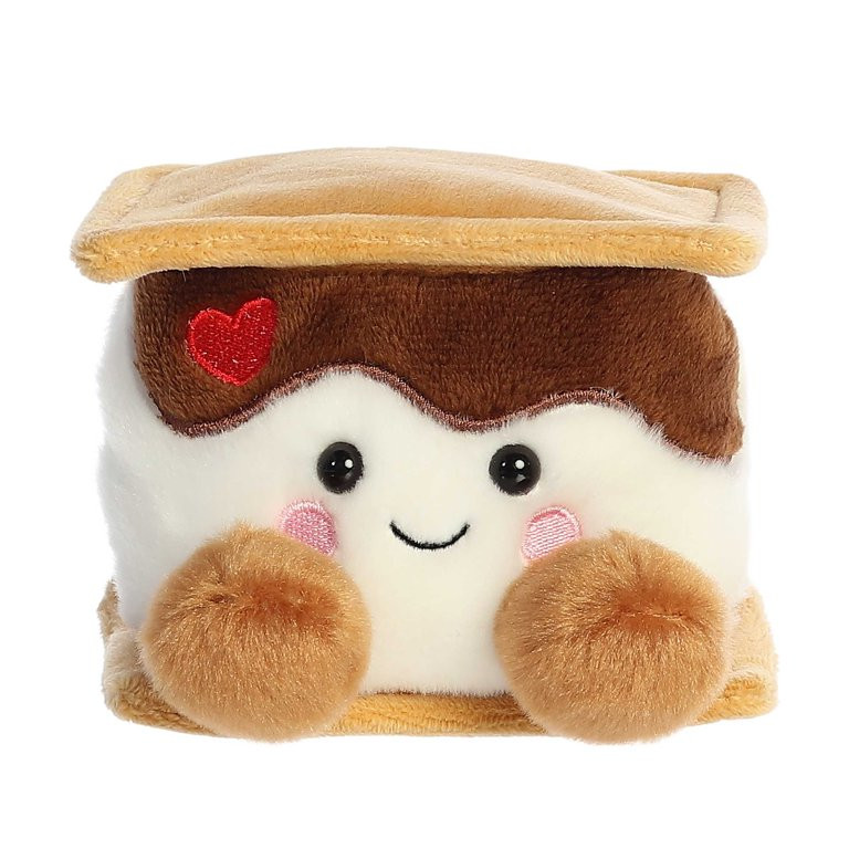 Aurora - Mini Brown Palm Pals - 4.5" Fudgey Heart S'more - Adorable Stuffed Animal | Walmart (US)