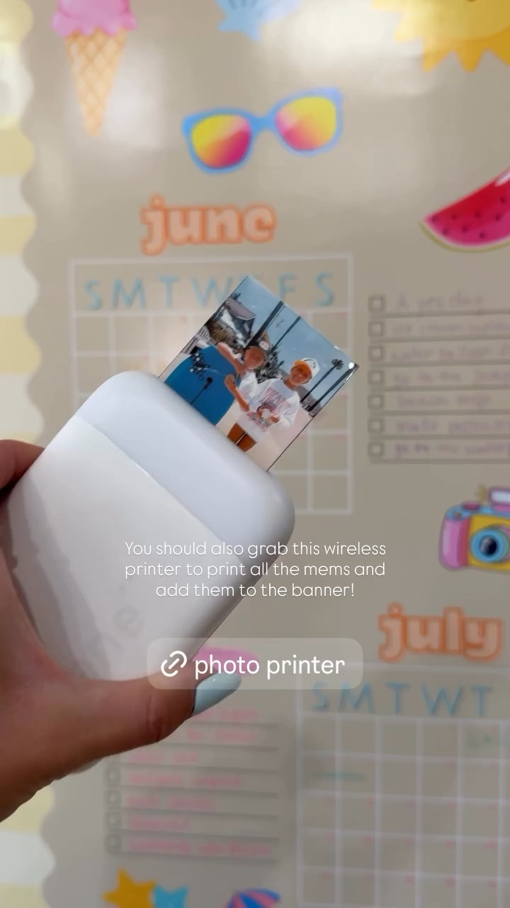 You should also grab this wireless printer to print all the mems and add them to the banner!