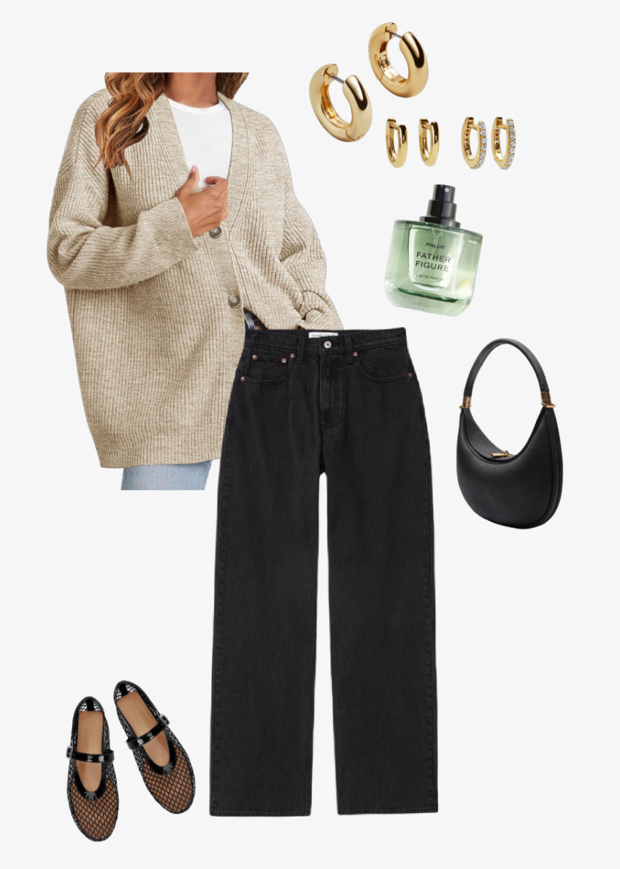 Casual fall outfit! Oversized cardigan paired with some loose denim jeans and some mesh flats! 

#LTKStyleTip #LTKFindsUnder100 #LTKSeasonal