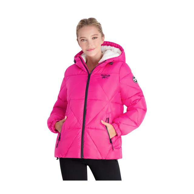 Reebok Women’s Sherpa Lined Quilted Winter Puffer Coat | Walmart (US)