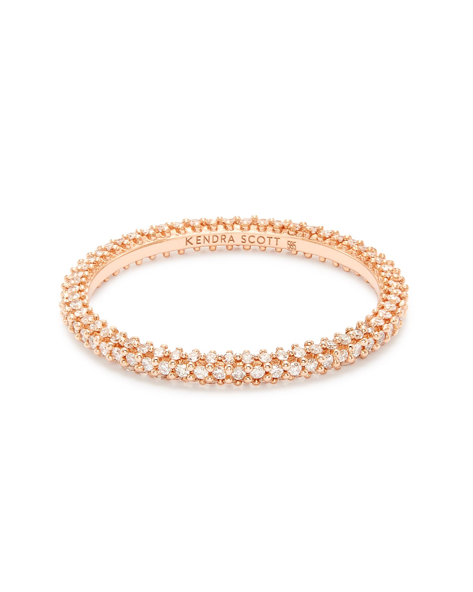 Remi 14K Rose Gold Band Ring In White Diamonds - 5 | Kendra Scott | Kendra Scott