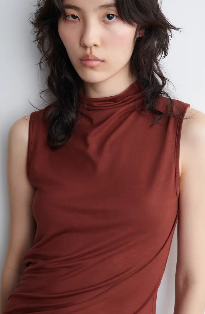 Draped Mock Neck Tank | Nordstrom