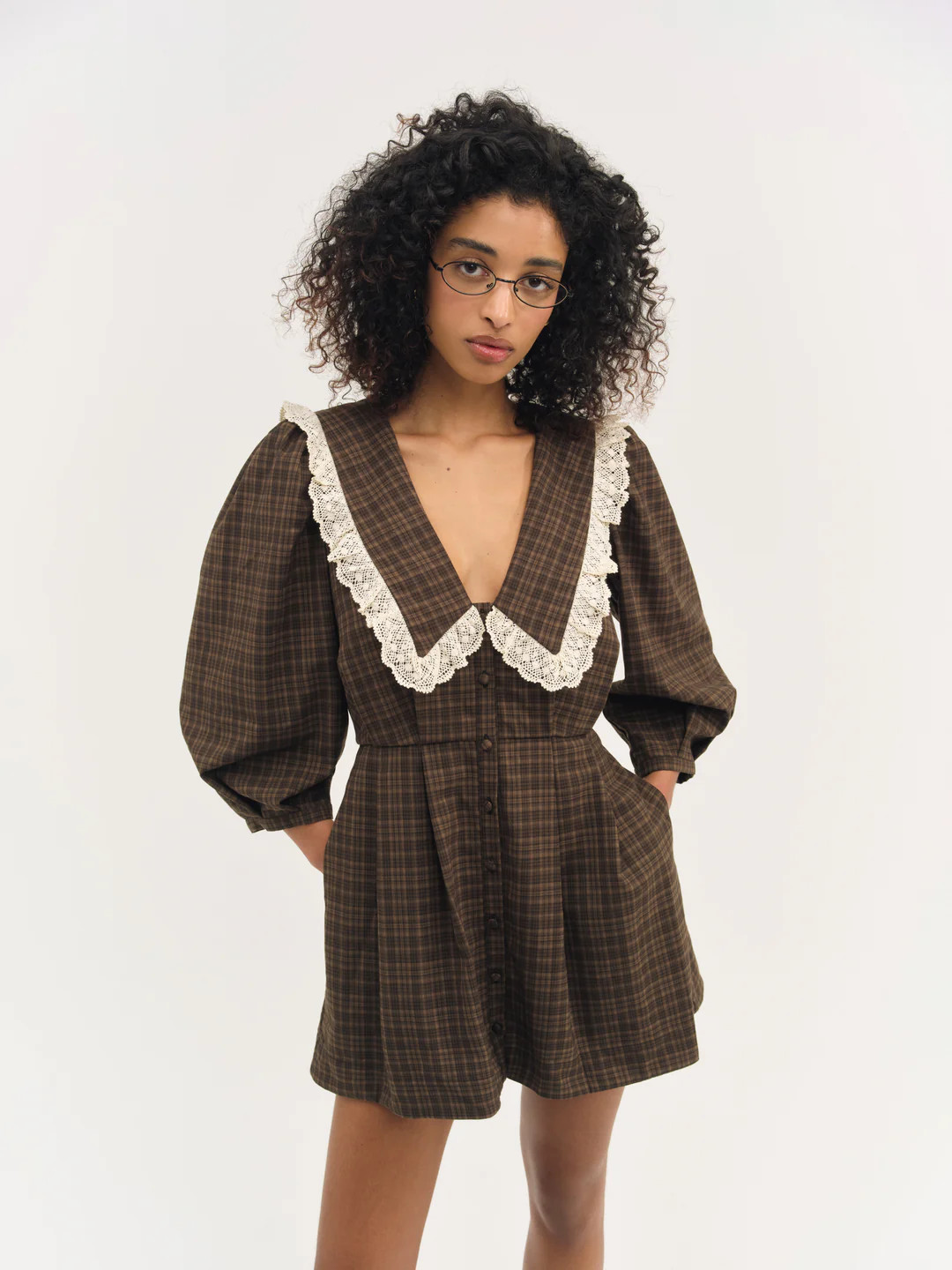 University Plaid Mini Dress | For Love & Lemons