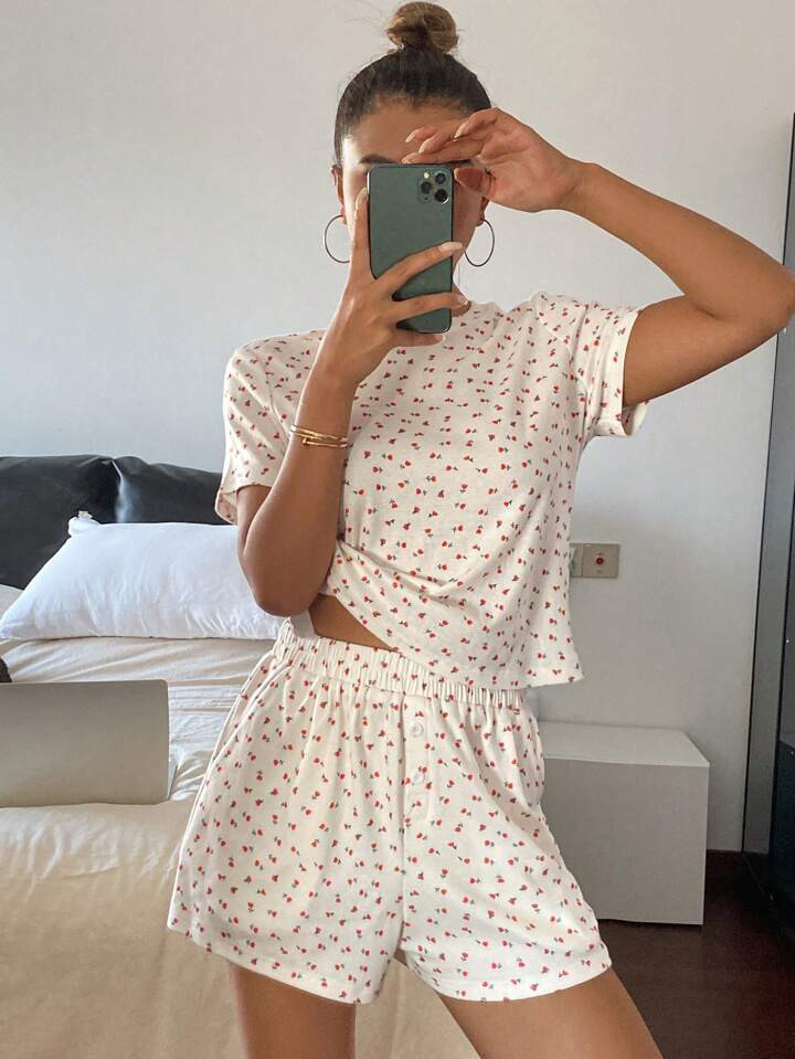 2 Piece Shorts Pajamas | SHEIN