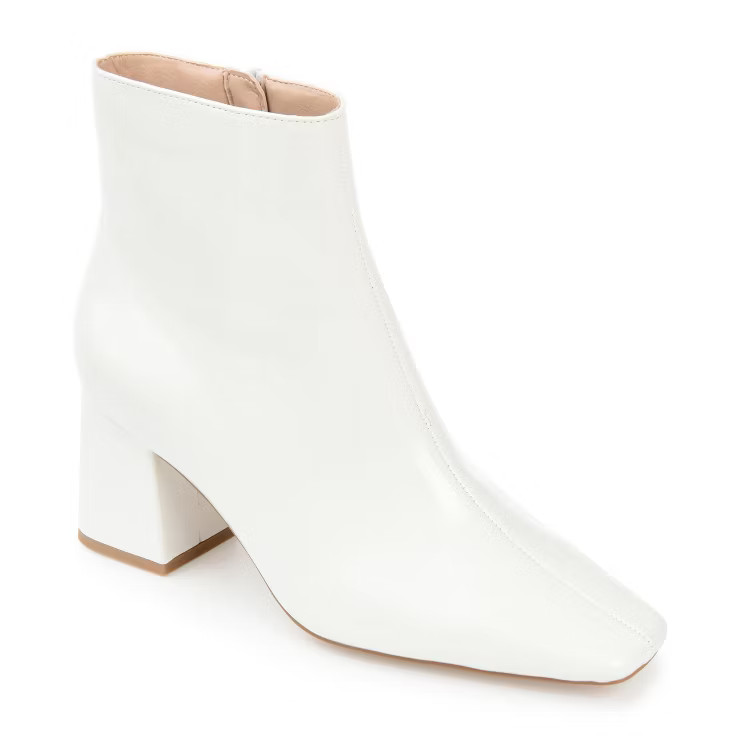 Journee Collection Womens Haylinn Tru Comfort Foam Inside Zip Block Heel Booties | Target