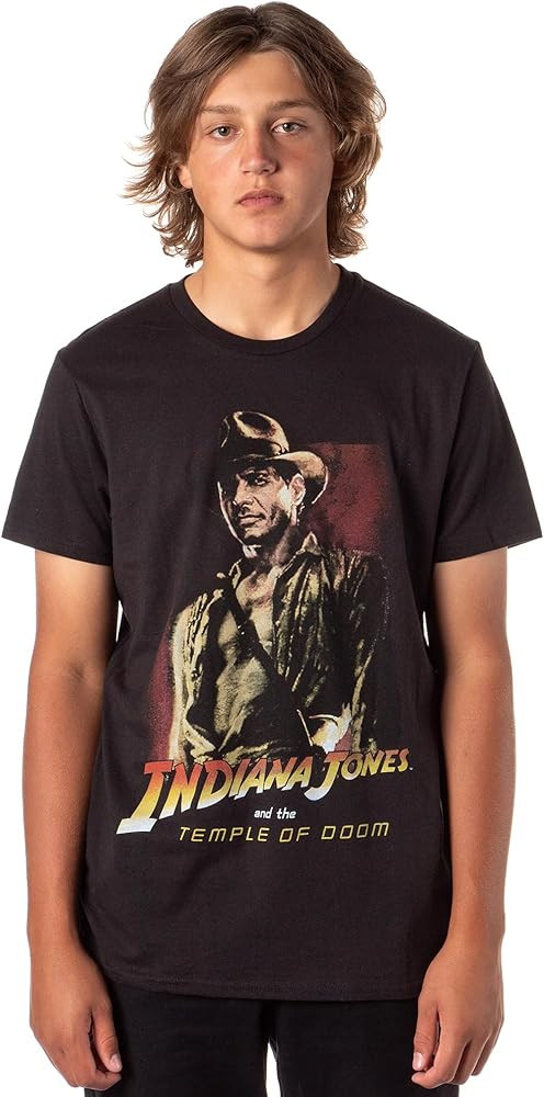 Indiana Jones Shirt Men's Temple of Doom Iconic Graphic T-Shirt | Amazon (US)