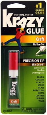 Krazy Glue, Craft Glue, No Run Gel, Skin Guard, Precision Tip, 4 g | Amazon (US)