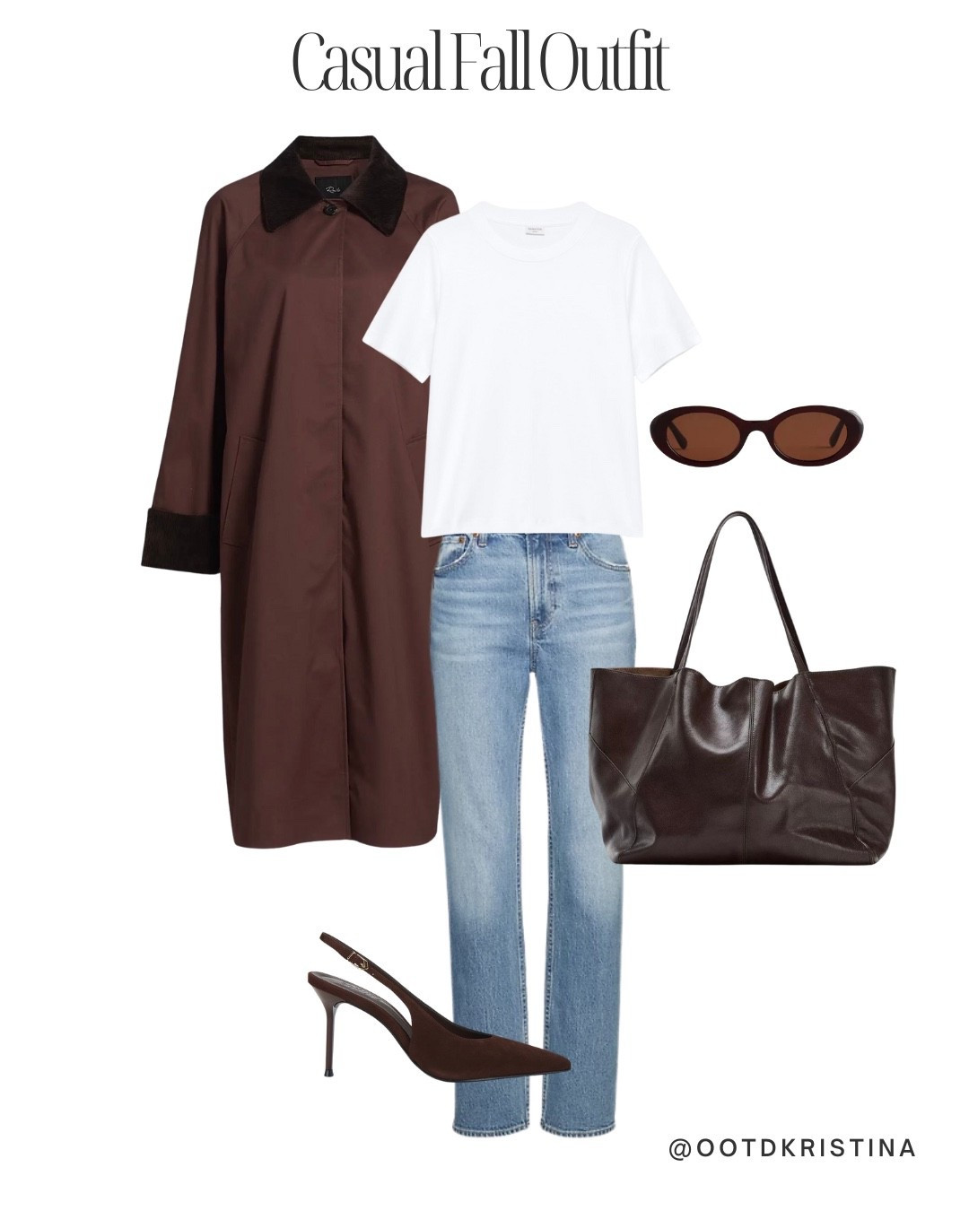Casual fall outfit 
#falloutfit #barnjacket #trenchcoat #darkbrown #chocolatebrown #slingbacks 

#LTKFindsUnder50 #LTKFindsUnder100 #LTKSeasonal