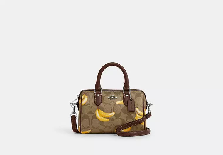 Mini Rowan Crossbody In Signature Canvas With Banana Print | Coach Outlet US