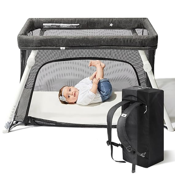 Guava Lotus Travel Crib with Lightweight Backpack Design | Certified Baby Safe Portable Crib | Fo... | Amazon (US)