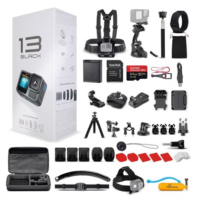 GoPro HERO13 Waterproof Action Camera (Refurbished) + 64GB Card and 50 Piece Accessory Kit | Target