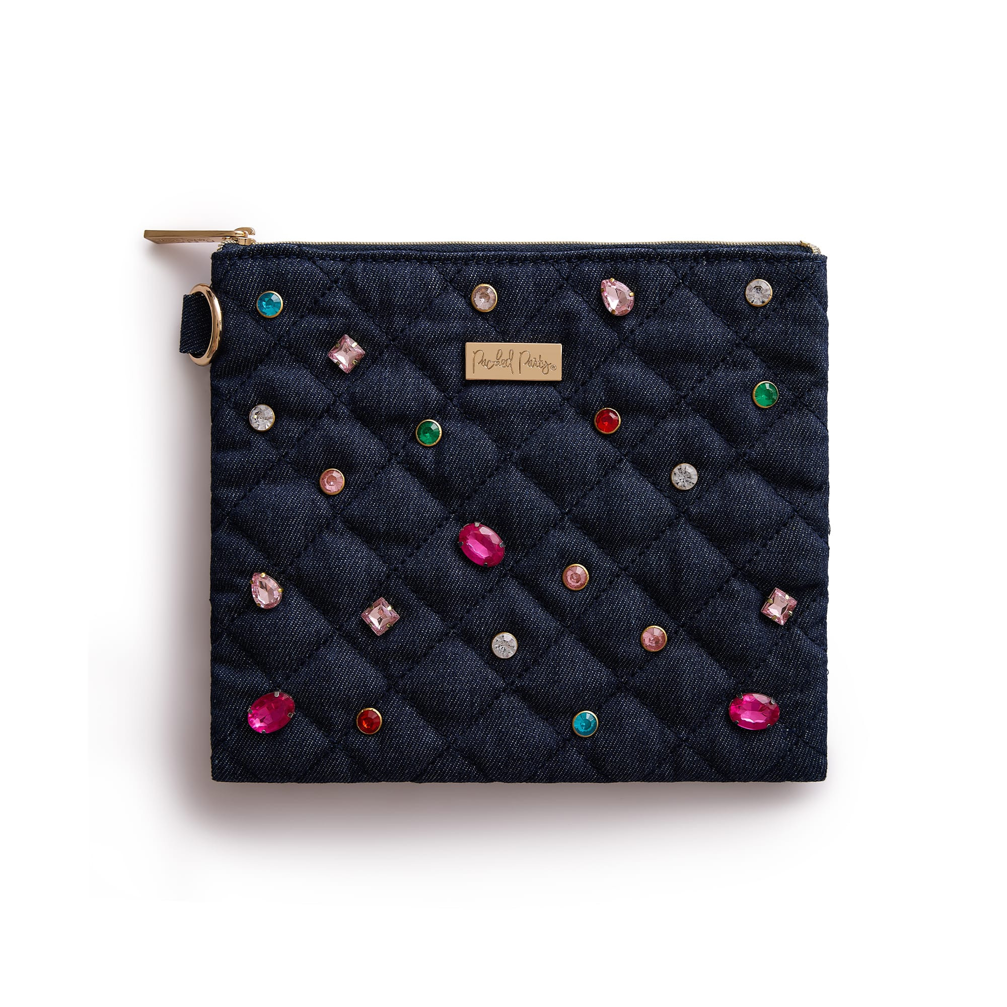 Denim and Gems Everything Pouch | Packed Party