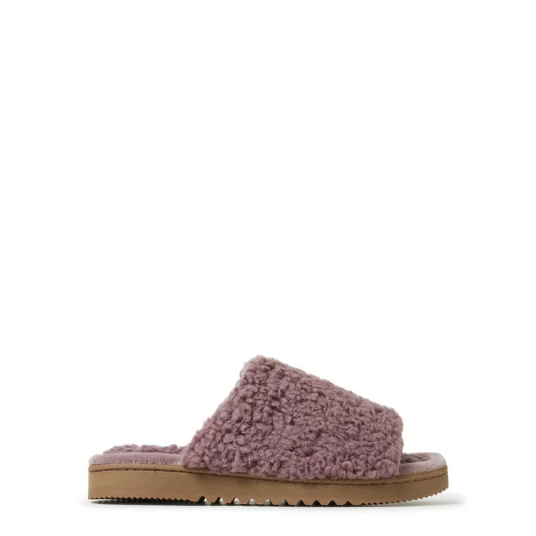 Dearfoams Cozy Comfort  Women's Teddy Slide Slippers | Walmart (US)