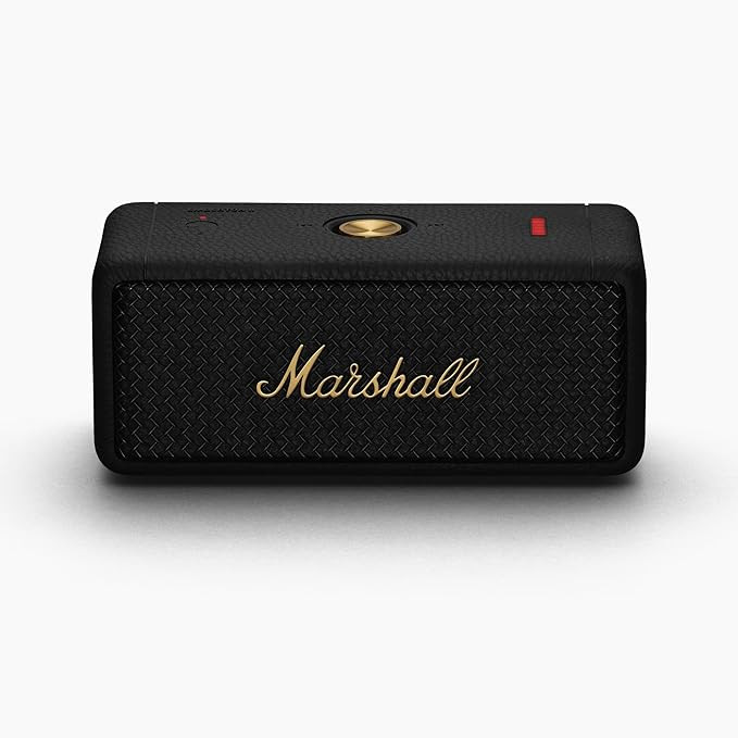 Marshall Emberton II Portable Bluetooth Speaker, Black & Brass | Amazon (US)
