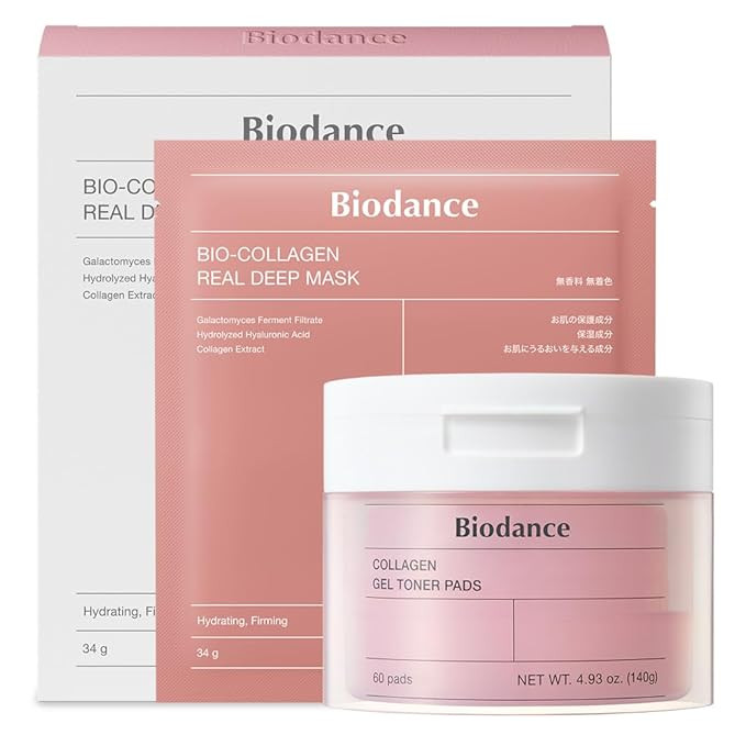 BIODANCE Collagen Day & Night Gel Duo: Bio-Collagen Mask & Toner Pads Set, Korean Skincare Set, P... | Amazon (US)