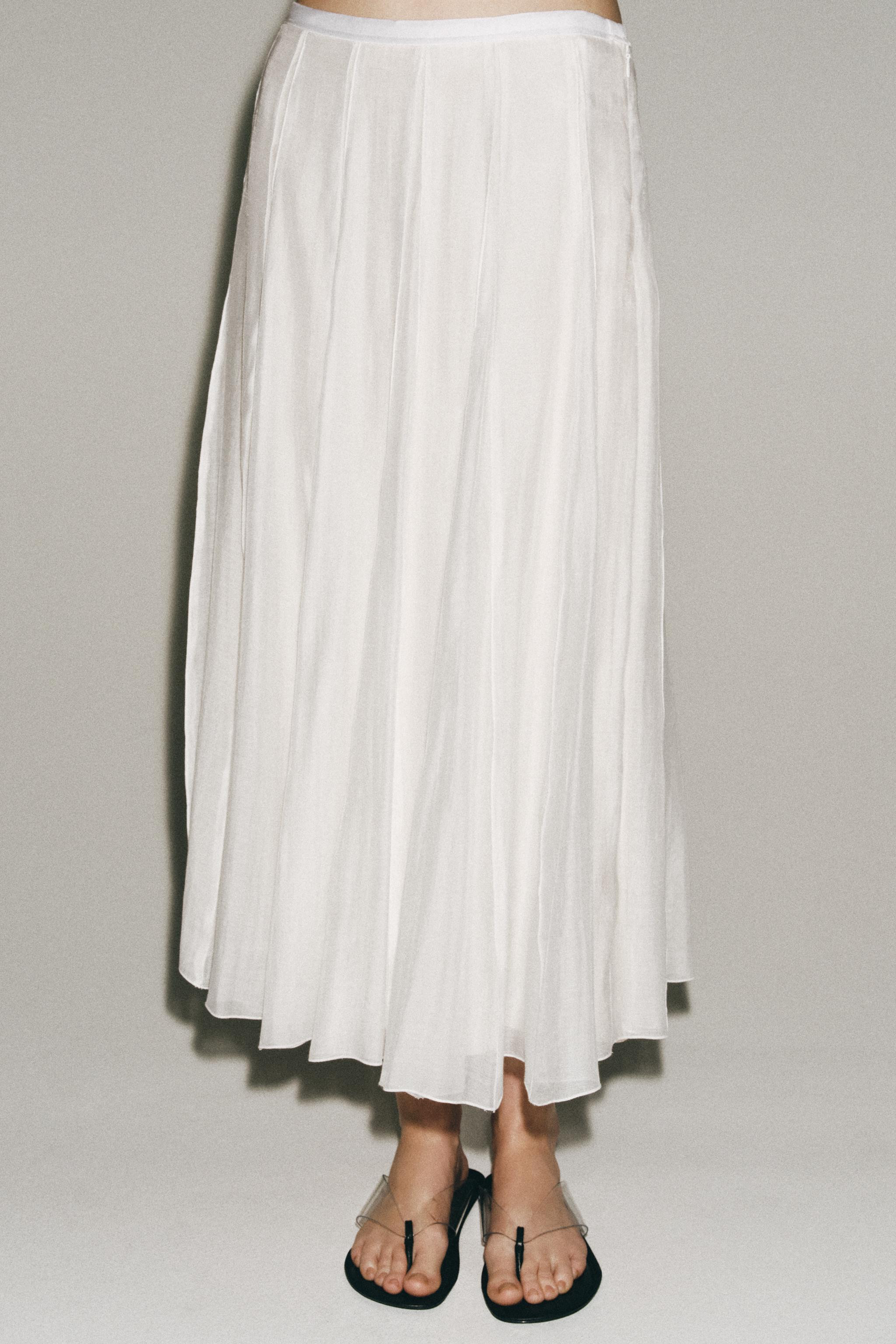 FLOWY COMBINATION SKIRT ZW COLLECTION | Zara US