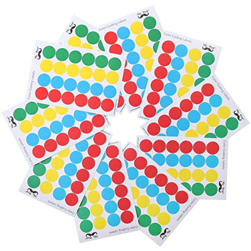 Mr. Pen- Color Coding Labels, 1008pcs, Assorted Colors, ¾” Dot Stickers, Round Stickers, Color Dots Stickers, Colored Sticker Dots, Dot Labels, Colored Stickers, Circle Stickers, Circle Sticker Labels | Amazon (US)
