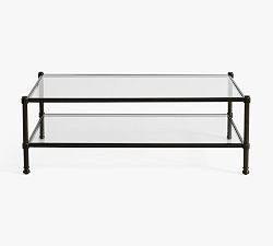 Everson Rectangular Glass Coffee Table (52") | Pottery Barn (US)