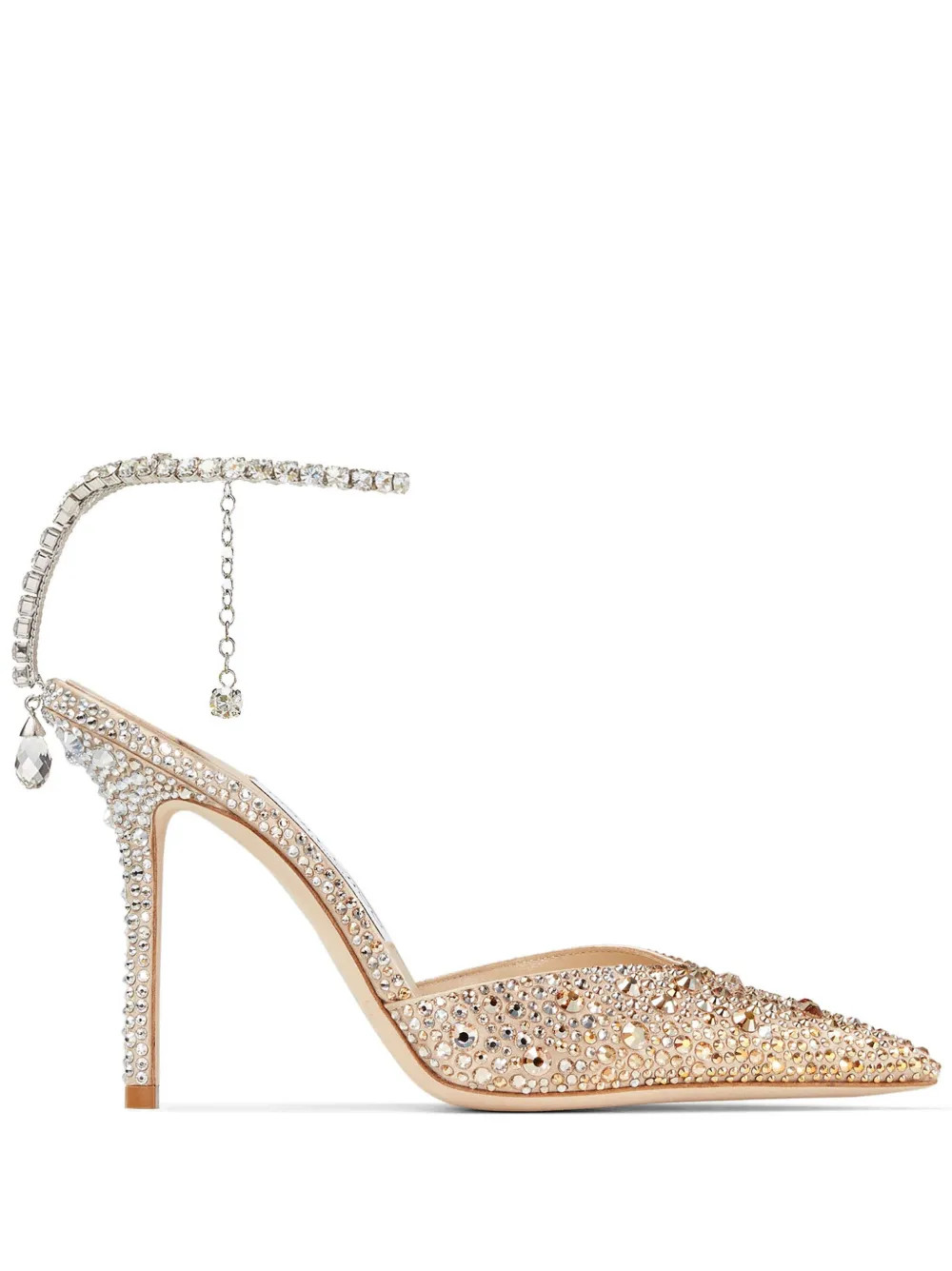 Jimmy Choo Saeda 100mm crystal-embellished Pumps - Farfetch | Farfetch Global