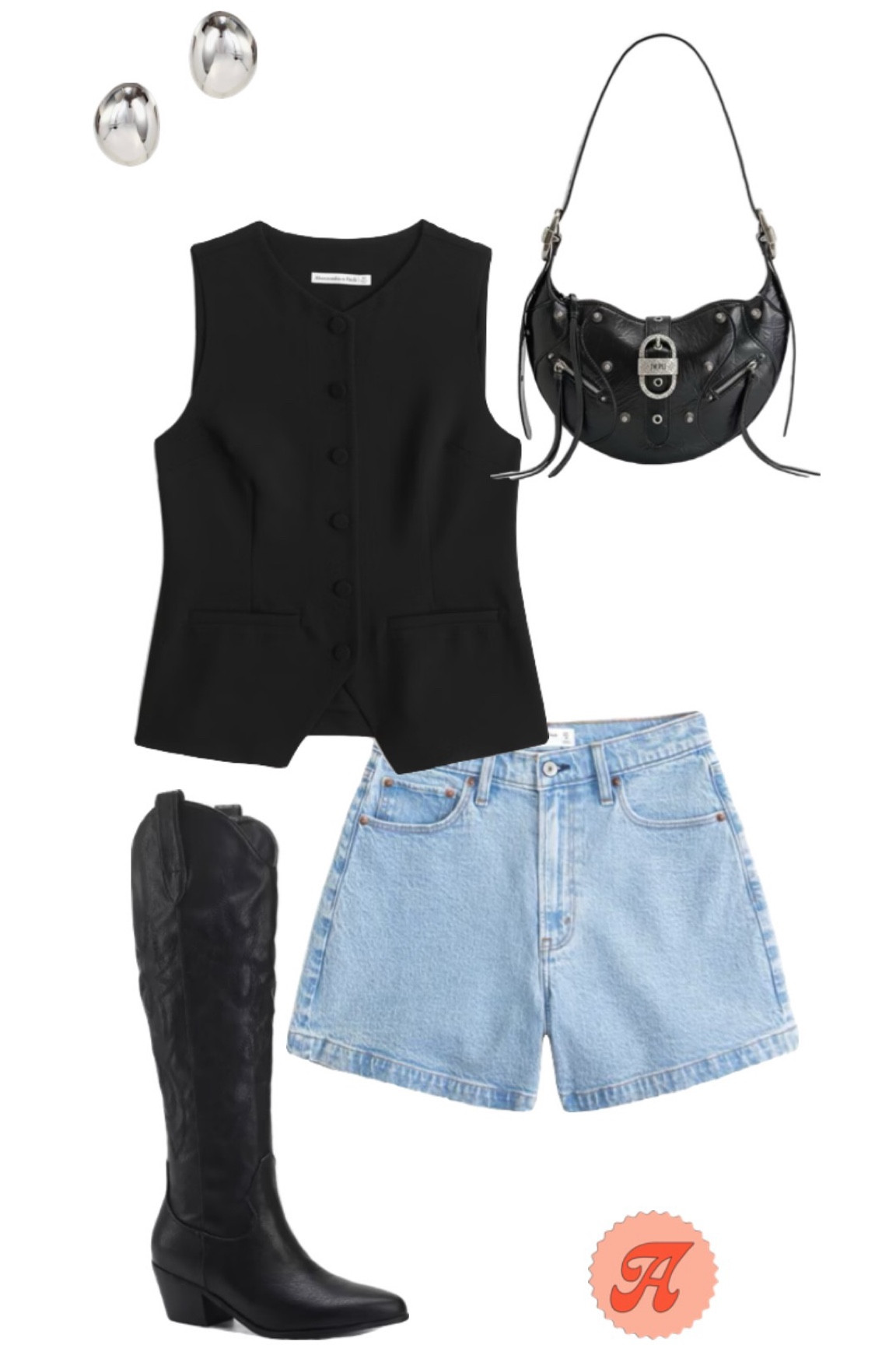 how to style a vest top! mixing a bit of cool girl & cowgirl together! ❤️‍🔥

tags: western, chic, outfit inspo, cool girl, amazon, abercrombie, shoulder bag, dad shorts, boots, silver jewelry

#LTKfindsunder100 #LTKstyletip