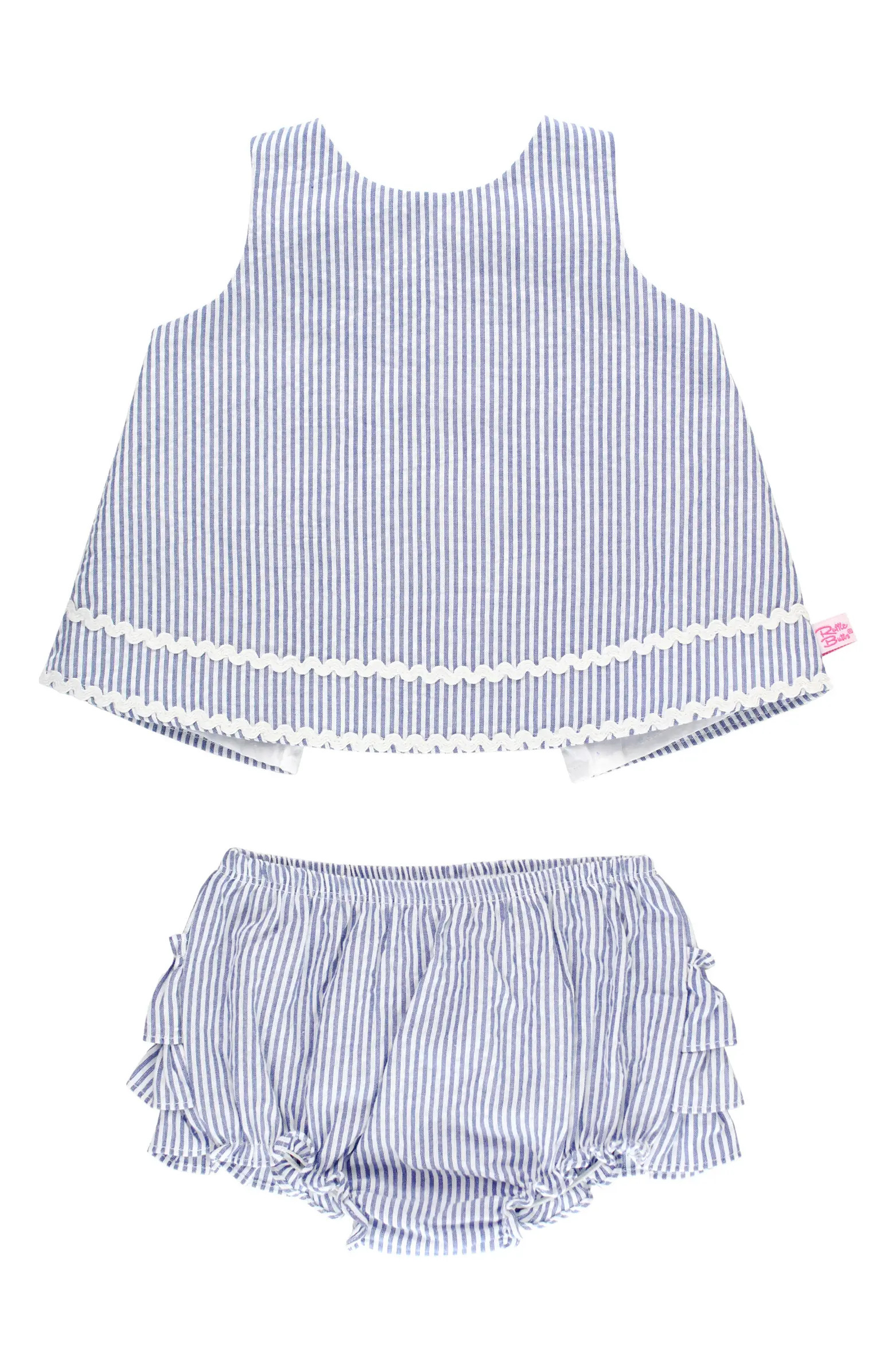 RuffleButts Seersucker Cotton Swing Top & Bloomers | Nordstrom | Nordstrom