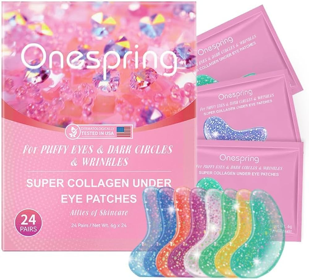 Under Eye Patches (24 Pairs) - Upgrade Eye Gel Pads for Wrinkles, Puffy Eyes, Dark Circles, Eye B... | Amazon (US)