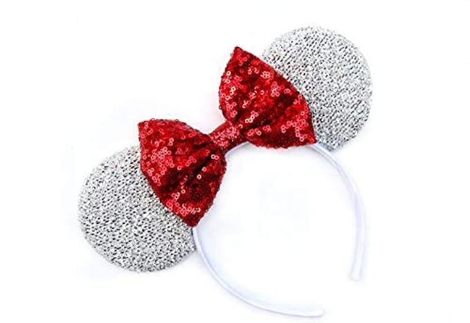 Red Mouse Ears, Rainbow Mouse Ears, Sparkly Mouse Ears, Mouse Ears, Electrical Parade Ears... | Amazon (US)