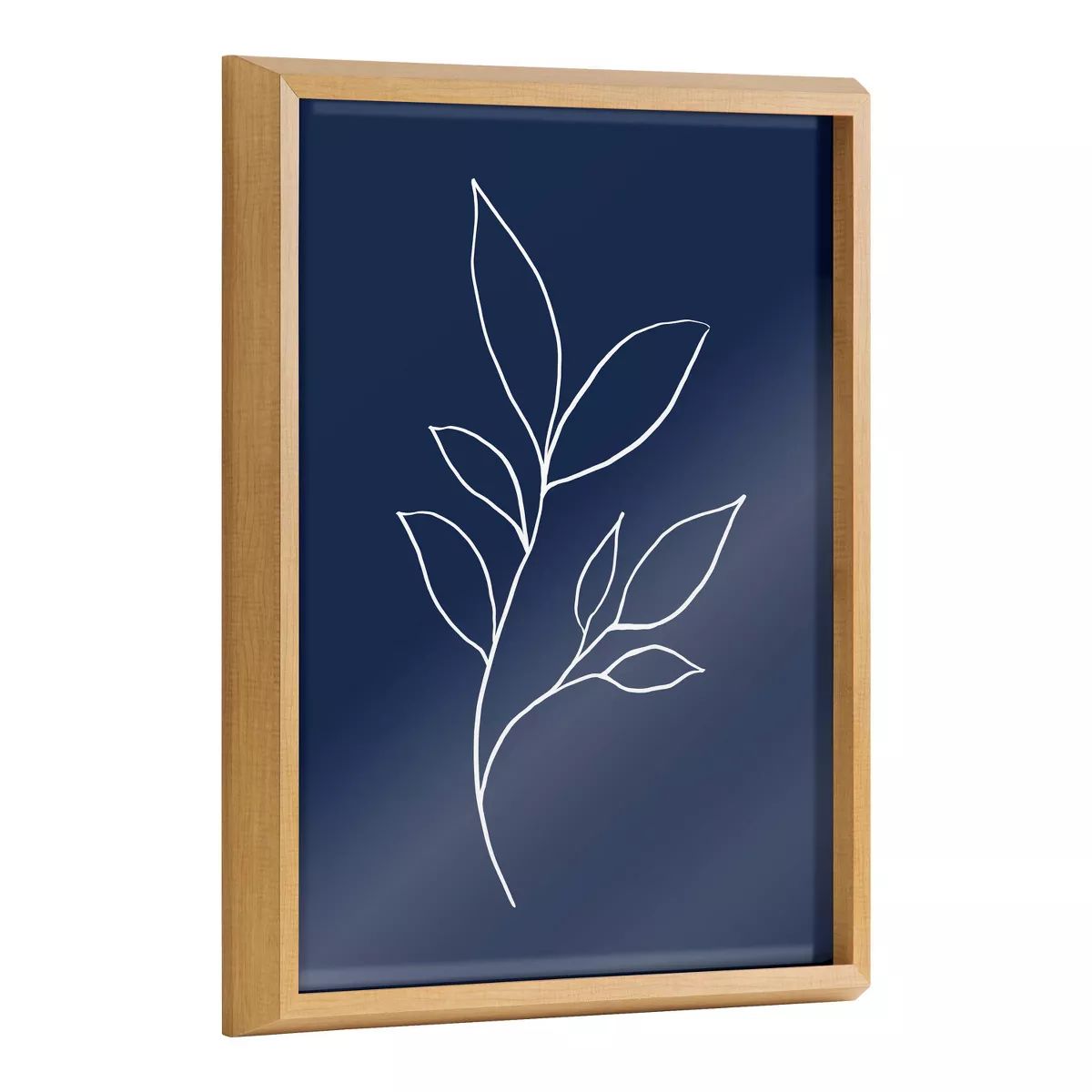 16" x 20" Blake Modern Blue Botanical Line Sketch Print 3 Framed Printed Glass Natural - Kate & L... | Target