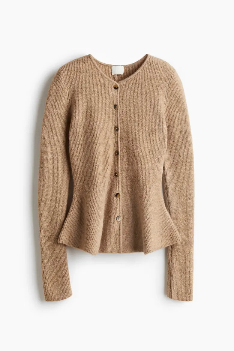 Rib-knit Peplum Cardigan (Women) | Nordstrom | Nordstrom