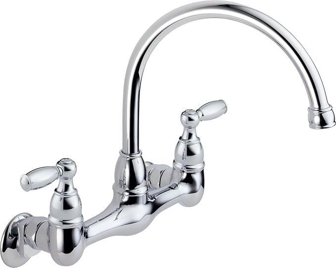 Peerless Claymore 2-Handle Wall-Mount Kitchen Sink Faucet, Chrome P299305LF | Amazon (US)
