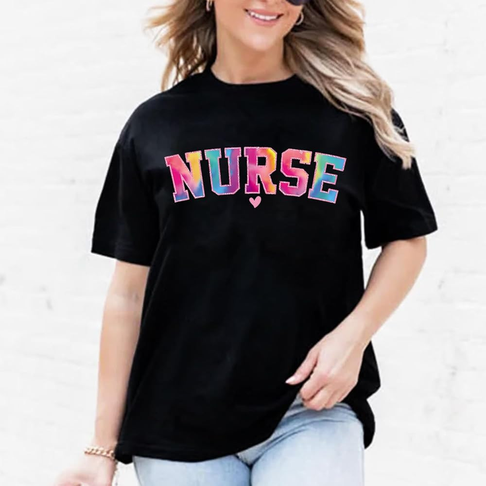 Women's Nurse Shirts Funny Nurse Life Short Sleeve T-Shirt Top | Amazon (US)