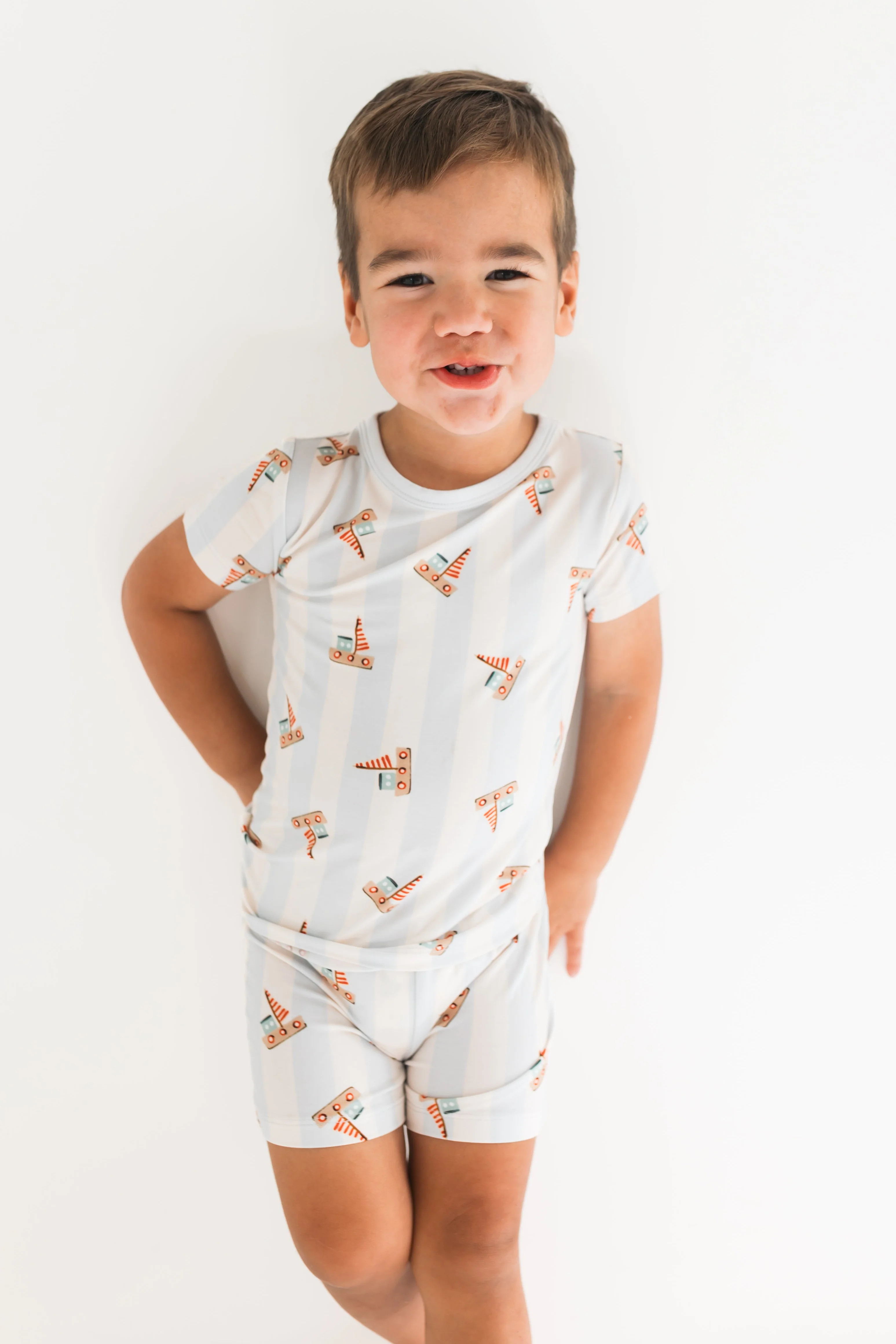 Little Sailboat Two Piece Short Set | Cute Boys Pajamas | In My Jammers | In My Jammers