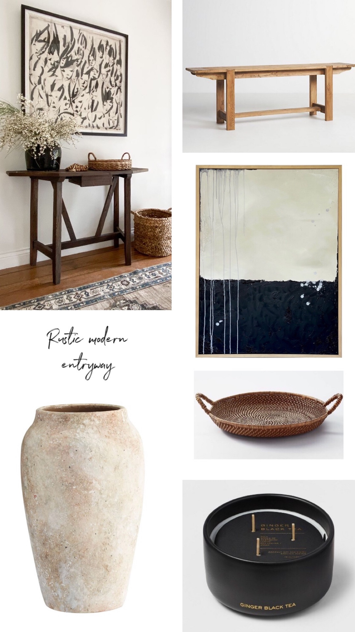 Rustic modern entryway 〰️ original art piece available for purchase at artdeavalo.com. Use code ARTFORYOU for 10% off. 

#LTKunder50 #LTKhome #LTKstyletip