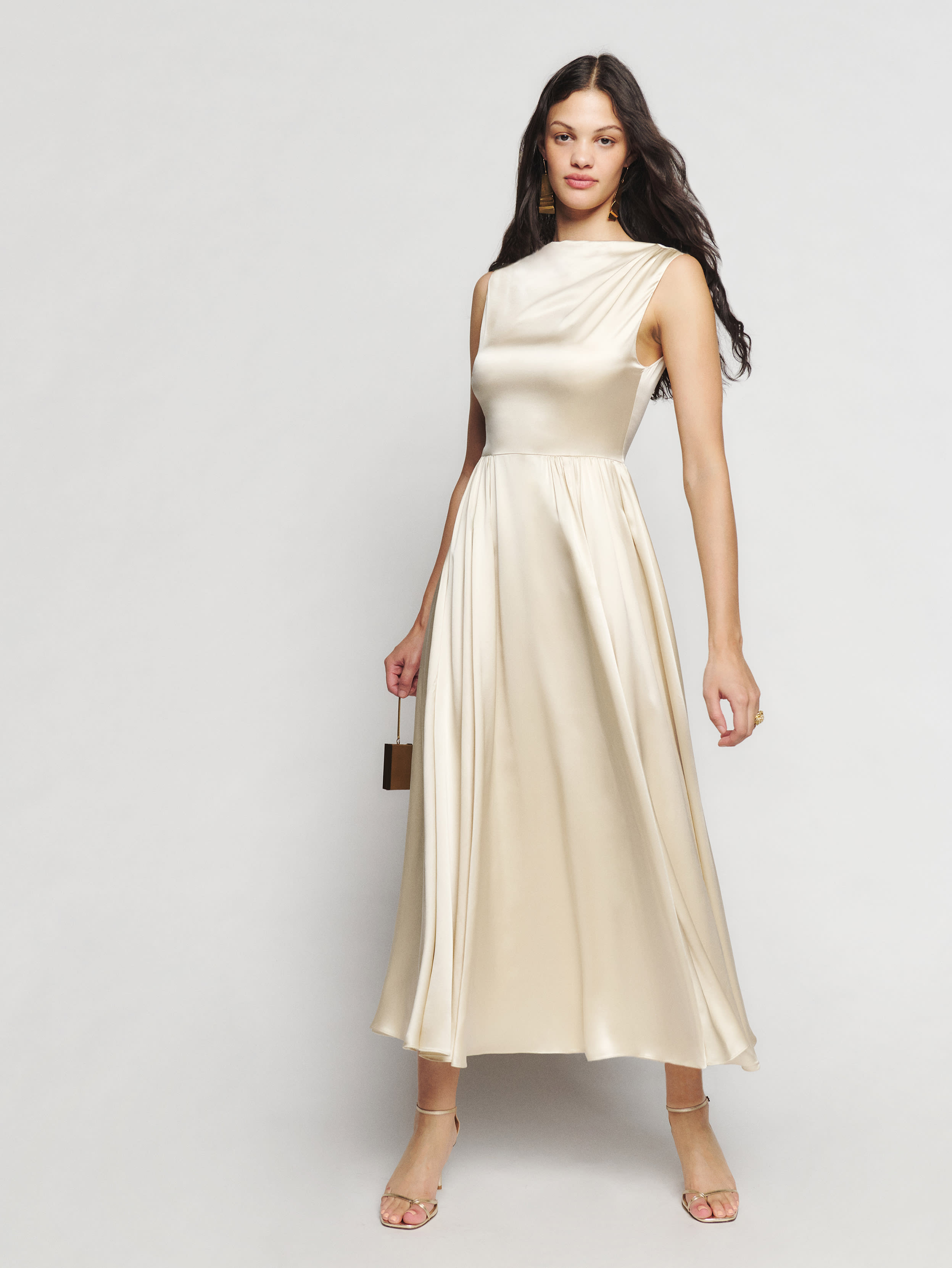 Blu Silk Dress | Reformation (Global)