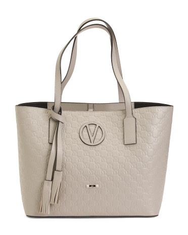 Made In Italy Leather Soho Medallion Tote | TJ Maxx