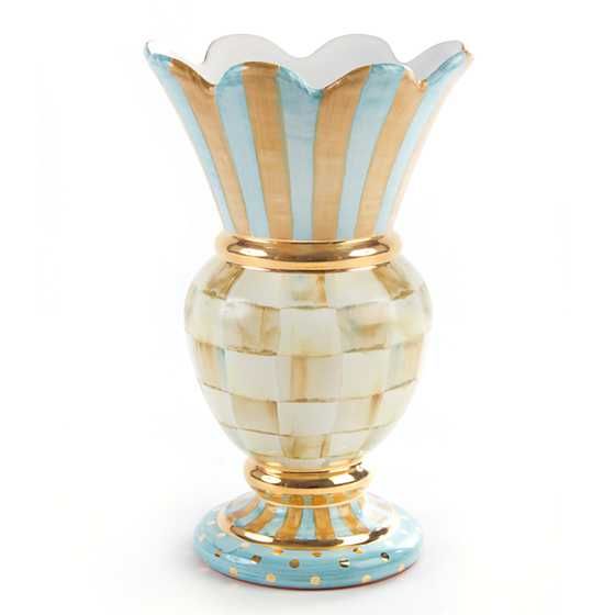 Parchment Check Great Vase | MacKenzie-Childs