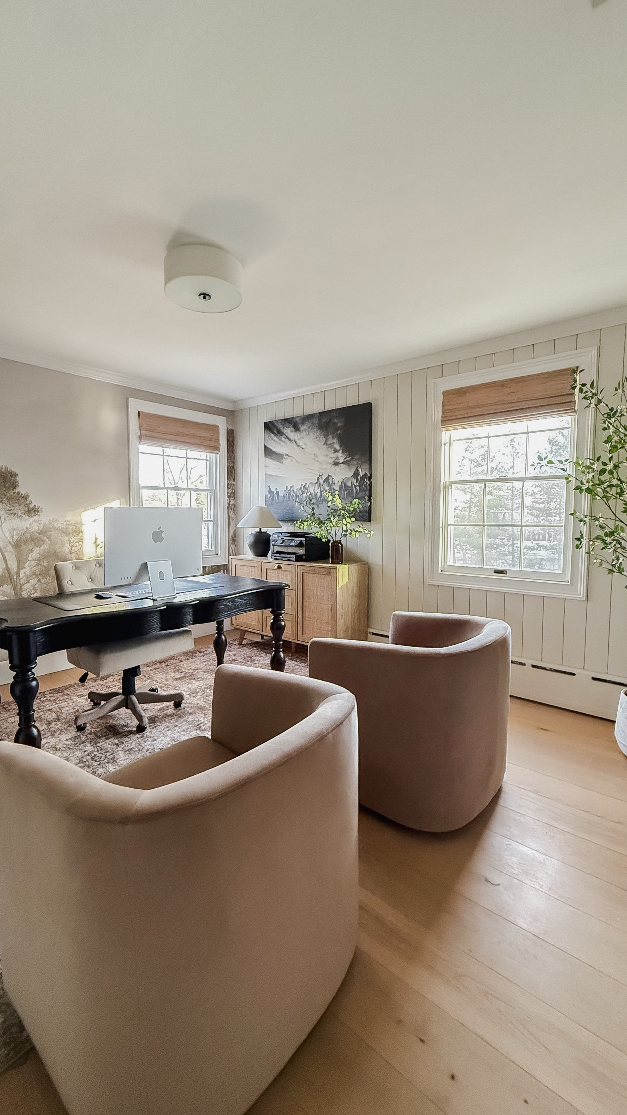 Budget-friendly custom woven bamboo shades. Shown with privacy liner, cordless. Home office decor. 

#LTKSaleAlert #LTKHome #LTKStyleTip