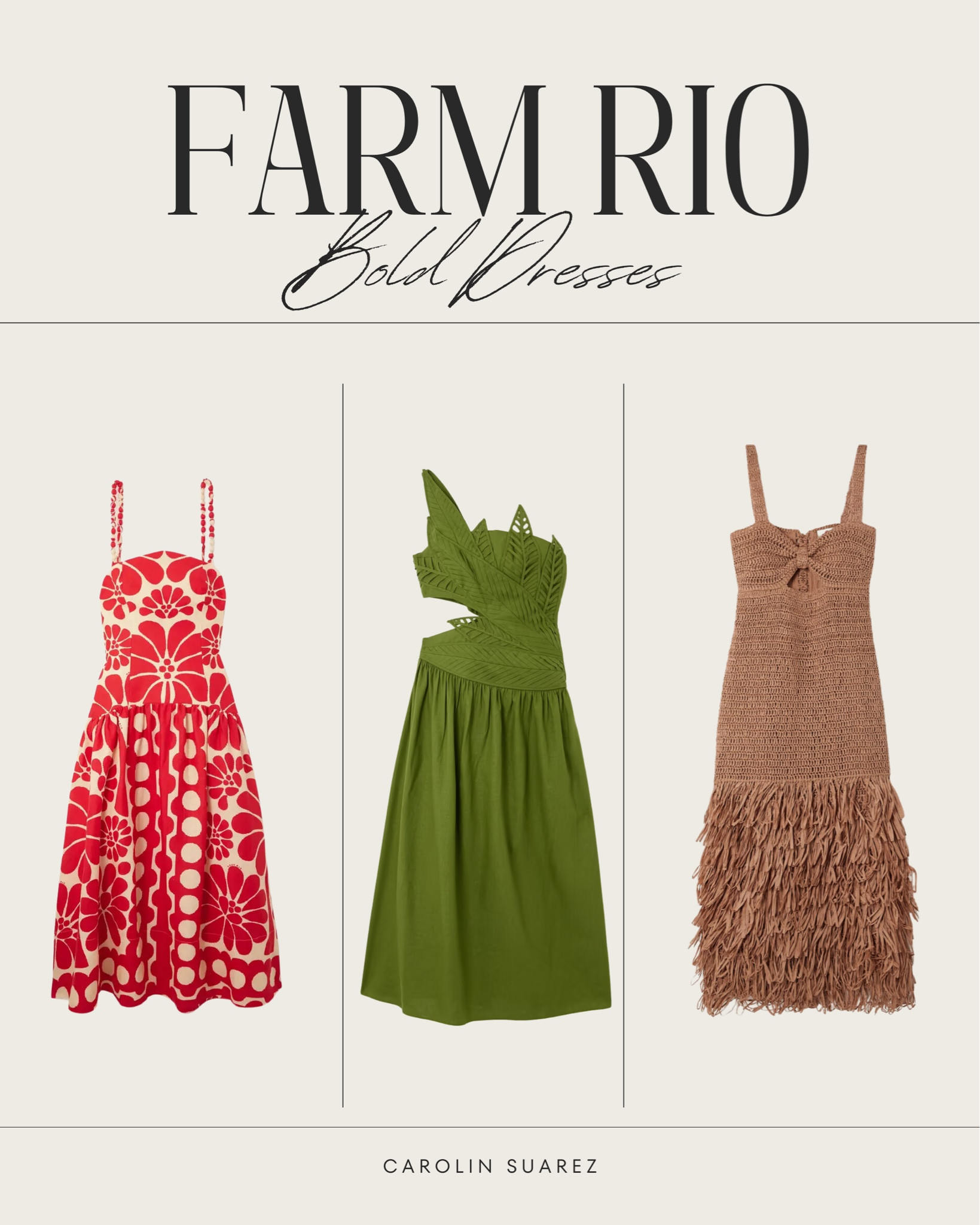 Some of my favorite bold dresses from Farm Rio for the spring and summer season!

#LTKover40 #LTKstyletip #LTKSeasonal