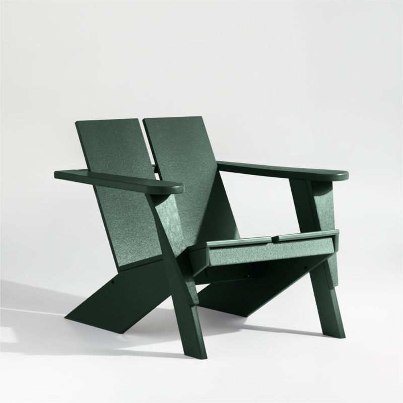 Paso Green Outdoor Patio Adirondack Chair by POLYWOOD + Reviews | Crate & Barrel | Crate & Barrel