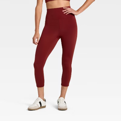 Women's Everyday Soft Ultra High-Rise Capri Leggings - All In Motion™ Maroon 3X | Target