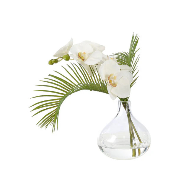 Orchid and Sago Palm Faux Arrangement | Cailini Coastal