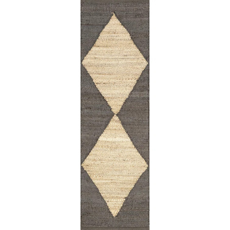 Lowman Geometric Hand Hooked Jute/Cotton Beige/Brown Area Rug | Wayfair North America