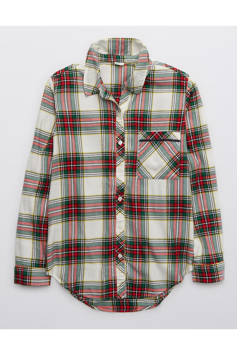 Aerie Flannel Boyfriend Pajama Top | American Eagle Outfitters (US & CA)