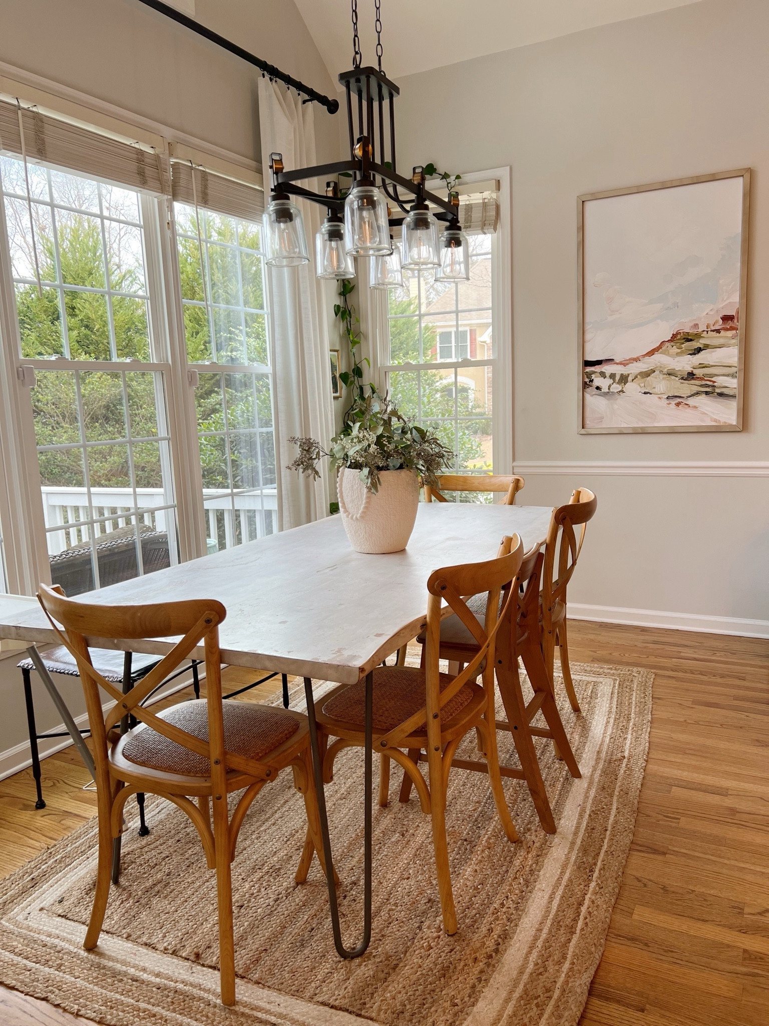 Our kitchen dining nook. The dining table was found at a local shop called Bardo in the North GA mountains.

#LTKhome #LTKkids #LTKfamily
